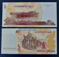 Cambodia 50 Riels 2002 P52 UNC - Cambodge