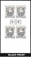 Slovakia  Black Proof  RARE 2002 **   History Of The Postal Law   **  PT 35 **  Slowakei Mi. 384 Buntdruck - Storia Postale