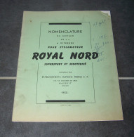 NOMENCLATURE DU MOTEUR 49 CC 4 CYCLOMOTEUR CYCLO MOTEUR ROYAL NORD SUPERSPORT ET SCOOTERISE, HUFKENS FRERES, HASSELT - Motor Bikes