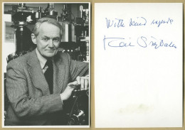 Kai Siegbahn (1918-2007) - Swedish Physicist - Back Signed Photo - Nobel Prize - Inventeurs & Scientifiques