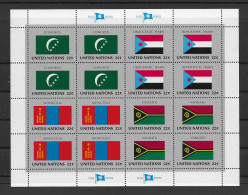 Vereinte Nationen - New York 1987 Flaggen Mi.Nr. 524/39 4 Kleinbögen ** - Unused Stamps
