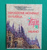 1998 ITALIA LIBRETTO ESPOSIZIONE MONDIALE DI FILATELIA MILANO MHN** - Cuadernillos