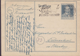 Alliierte Besetzung Postal Stationery Ganzsache V. Stephan Slogan 'Fernsprecher Telephon' HANNOVER 1947 DELMENHORST - Postwaardestukken