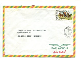 République Togolaise - Affranchissement Sur Lettre Pour La Suisse - Course De Chevaux - Togo (1960-...)