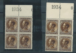 N° 402** EN BLOC DE 4(x2) - 1934-1935 Leopold III.