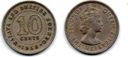 MA 25250  / Malaya 10 Cents 1958 TB+ - Malaysia