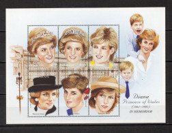 CENTRAFRIQUE N° 1240 à 1245   NEUFS SANS CHARNIERE COTE 9.00€   LADY DIANA IN MEMORIAM - Centrafricaine (République)