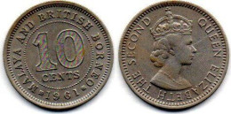 MA 25257  / Malaya 10 Cents 1961 TTB - Malasia