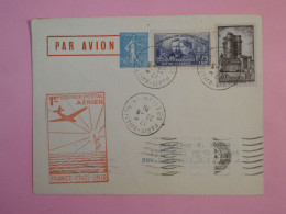 DB17  FRANCE BELLE LETTRE 1939 1ER SERVICE POSTAL  PARIS NEW YORK  USA +AFF. INTERESSANT+++ - First Flight Covers