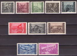 ISTRIA E LITORALE SLOVENO 1946. Tiratura Di Zagabria, Dent. 12, Sass. 51-60, MH* - Occup. Iugoslava: Litorale Sloveno