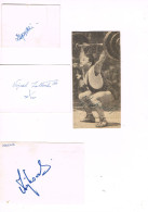 JEUX OLYMPIQUES - 4 AUTOGRAPHES DE MEDAILLES OLYMPIQUES - CONCURRENTS DE POLOGNE - - Autographes