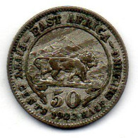 BRITISH EAST AFRICA, 50 Cents, Silver, Year 1922, KM # 20 - British Colony