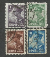 RUMANIA CORREO AEREO YVERT NUM. 7/10 SERIE COMPLETA USADA - Used Stamps