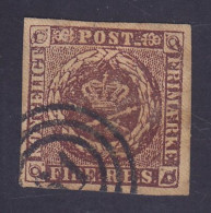 Denmark 1853 Mi. 1 II, 4 RBS Thiele II Pl. II, Number Cds. '51' ODENSE (2 Scans) - Used Stamps