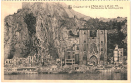 CPA   Carte Postale    Belgique Dinant En 1919 L'église Après Le 23 Aout 1914 VM71795 - Dinant