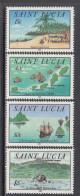 1991 St. Lucia Columbus Ships Explorers America Complete Set Of 4 MNH - St.Lucia (1979-...)
