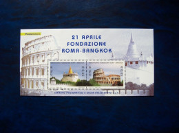 2004 ITALIA REPUBBLICA - Foglietto Fondazione Roma Bangkok - MNH** - Blocks & Sheetlets