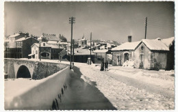 CPSM - LANGOGNE (Lozère) - Quartier Du Pont Neuf En Temps De Neige - Langogne