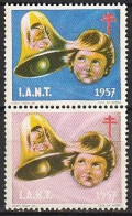 Vignettes/ Vinhetas, Portugal 1957 - Tuberculosos, I.A.N.T. -||-  Série Complète - MNH - Local Post Stamps