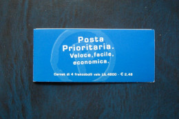 ITALIA 1999 LIBRETTO CARNET POSTA PRIORITARIA 4 FRANCOBOLLI MNH** - Libretti