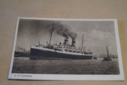 Bateau,Le Flandria SS 1923,belle Carte Ancienne - Paquebots