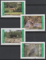 Djibouti Dschibuti 2012 Mi. 815 818 ** Neuf MNH Faune Fauna Leopard Panther Autruche Ostrich Strauß Bird Oiseau Gerenuk - Autruches