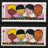 Vignettes/ Vinhetas, Portugal 1961 - Comunhão Racial, I.A.N.T. -||-  Série Complète - MNH - Emisiones Locales