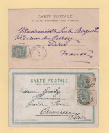 Type Blanc - Levant - Turquie - Salonique - Salonique Quartier Francais - Lot De 2 Cartes - Briefe U. Dokumente