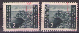 ISTRIA E LITORALE SLOVENO 1945. Tiratura Di Lubiana, Dent. 10 1/2-11 1/2, Sass. 45  USED - Joegoslavische Bez.: Slovenische Kusten