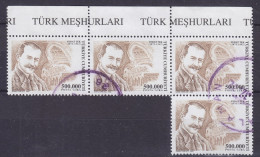 Turkey 2002 Mi. 3306, Vedat Tek, Architect 4-Block W. Top Margin !! - Usados