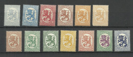 FINLAND FINNLAND 1917-1930 = 13 Values From Set Michel 112 - 124 * Coat Of Arms Wappe (no Wm) - Ungebraucht