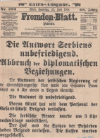 Fremden-Blatt - Wien - Extra-Ausgabe 25. Juli 1914 - Abbruch Diplomat. Beziehungen Zu Serbien (65424) - Altri & Non Classificati