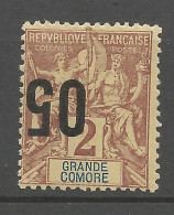 GRANDE COMORE N° 20e Surcharge Renversée NEUF* CHARNIERE / Hinge  / MH - Ungebraucht