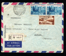 Somalia AFIS, POSTA VIAGGIATA 1956, MOGADISCIO PER SANREMO (IM) - Somalia (AFIS)