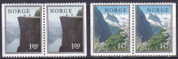 NO237 – NORVEGE - NORWAY 1976 – LANDSCAPES PAIRS - Y&T # 682a/83a MNH 5 € - Neufs