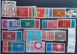 EUROPA CEPT LOTTO 36 VALORI NUOVI 1960/1963 - 1963