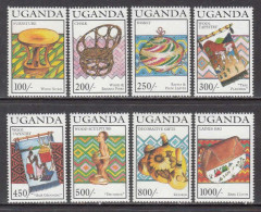 1994 Uganda Native Crafts Complete Set Of 8 MNH - Uganda (1962-...)