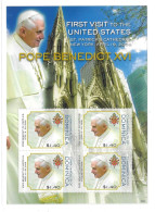 Dominica 2008 Visit Of Pope Benedict XVI To New York S/S MNH - Brunei (1984-...)