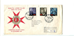 Delcampe - MALTE - Affranchissement Sur Lettre Recommandée - LIONS CLUB - Rotary, Lions Club