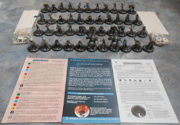 44 Pcs Mage Knight Rebellion - Black Powder Rebels + Rules & Dices Etc - Other & Unclassified