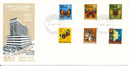 New Zealand FDC 2-9-1970 Complete Set Of 6 BUTTERFLIES With Cachet - FDC