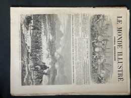 1862 GUERRE D'AMÉRIQUE - PRISE DES RETOUTES DU FORT DONELSON ( TENNESSEE ) - LE MONDE ILLUSTRÉ - 1850 - 1899