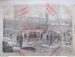 1862 GUERRE D'AMÉRIQUE - BATTERIE TAYLOR - ATTAQUE DU FORT DONELSON - LE MONDE ILLUSTRÉ - 1850 - 1899