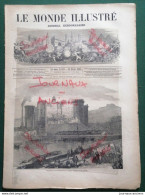 1862 ITALIE - NAPLES - DÉMOLITION DU CHÂTEAU NEUF - LE MONDE ILLUSTRÉ - 1850 - 1899