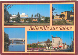 Cpsm -    Belleville Sur Saône -  La Maison Des Beaujolais , Centre Ville , Rue De La République     AC945 - Belleville Sur Saone