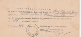 Anmeldebestätigung - Österreichische Gendarmerie - 6.6.1945 (65435) - Historical Documents