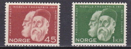 NO218B – NORVEGE - NORWAY – 1961 – NOBEL PEACE PRIZE – SG # 520/1 MNH - Neufs