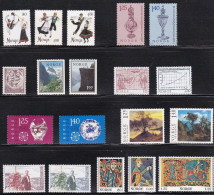 NO236 – NORVEGE - NORWAY – FULL YEAR SET 1976 – Y&T # 674/92 MNH 23,25 € - Neufs