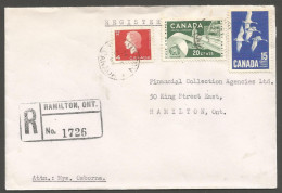 1964 Registered Cover 39c Paper/Geese/Cameo CDS Hamilton OntarioLocal - Postgeschiedenis