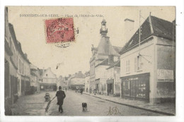 Bonnières-sur-Seine (78) : MP Du Magasin Broussard Jéröme Place De La Mairie En 1906 (animé) PF. - Bonnieres Sur Seine